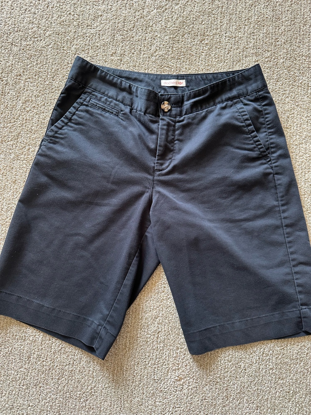 Dockers Fisherman Black Chino Shorts | Classic Coastal Bermuda Summer Sz 8